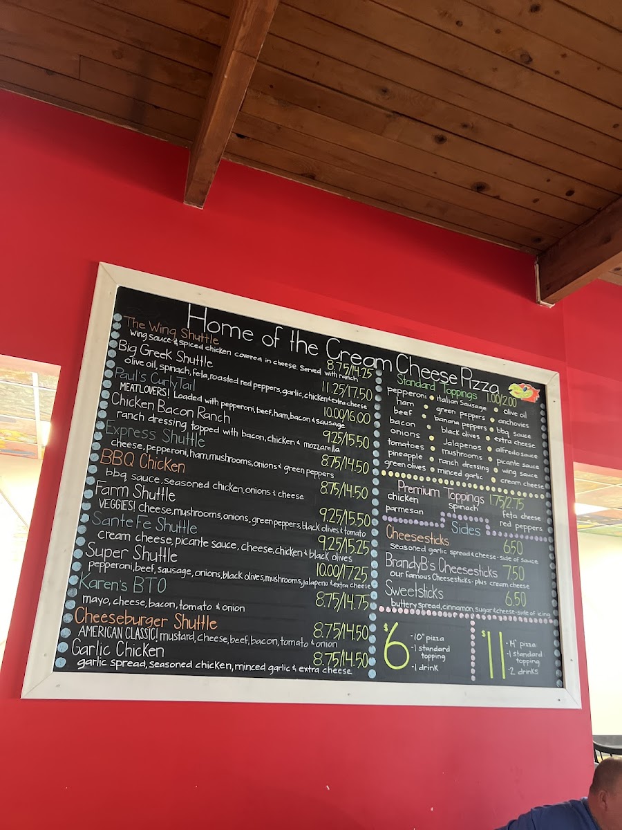 Pizza Shuttle Menu - Image 1